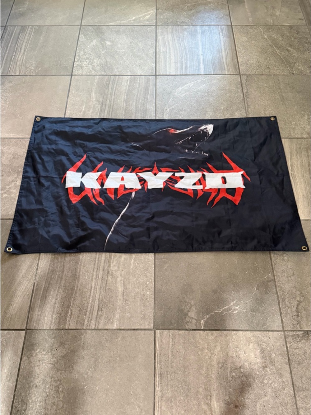 Black Flag with 'KAYZO' Logo and Red Graphic